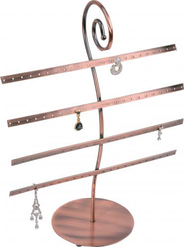 4-Bar Metal Earring Stand (copper) - 15